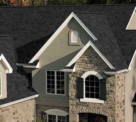 what color partial metal roof with brick house black shingles|black shingle color for brick.